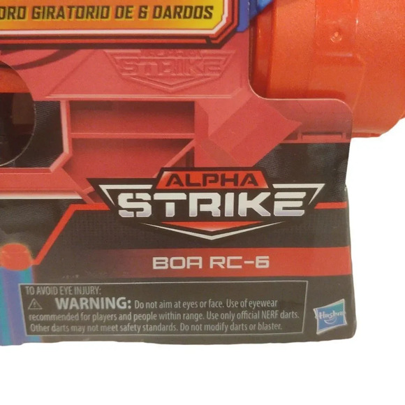 Hasbro Nerf Alpha Strike BOA RC-6 Blaster with 6-Dart Rotating Drum Red/Blue NWT - Picture 5 of 7